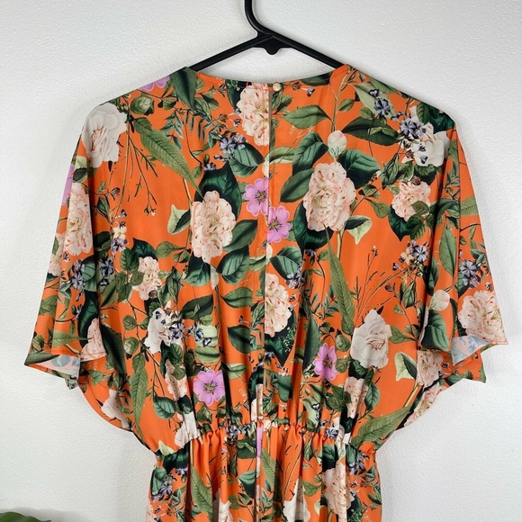 Sheike Orange Floral Playsuit Size 8 - Picture 11 of 12